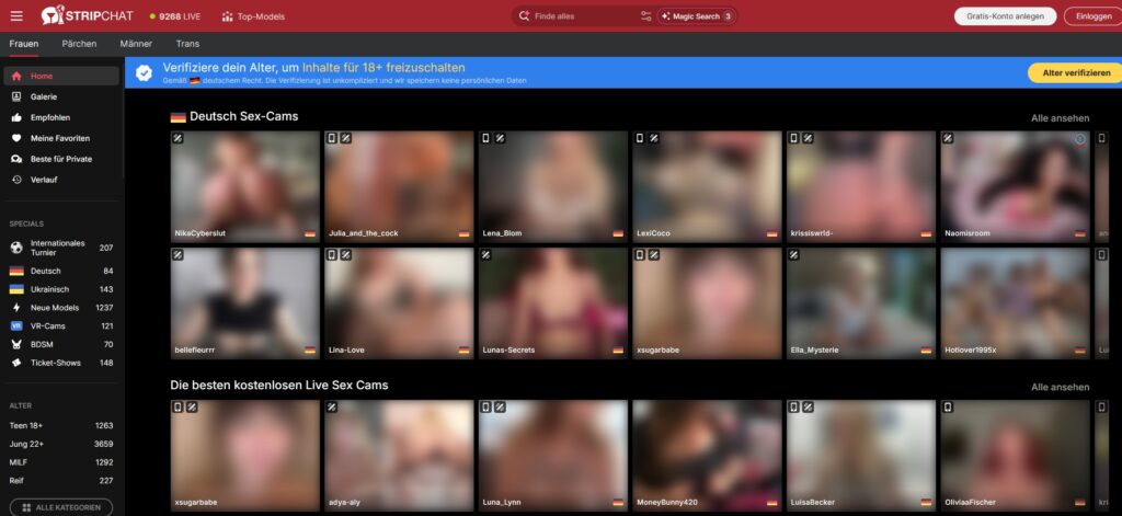 Página de Stripchat